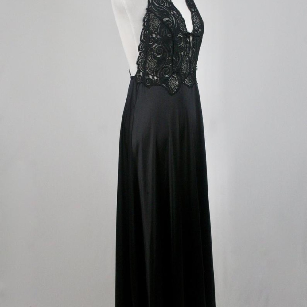 Glydons, Vintage Black Lace Racerback Nightgown - Picture 6 of 15